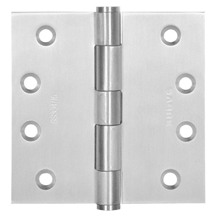 Sabre Fixed Pin Butt Hinge - Satin Stainless Steel - 100x100x2.5mm (SAB-H10000FP-SSS)
