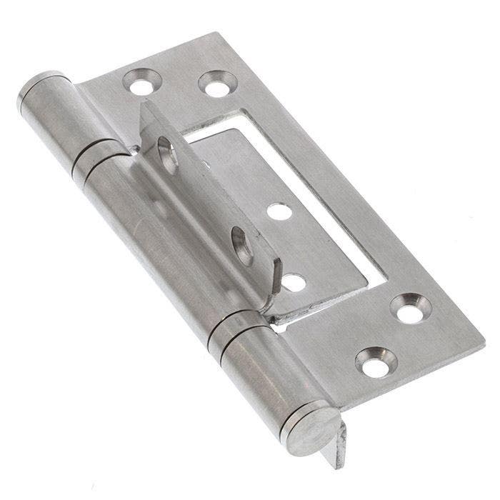 Sabre Heavy Duty Fast Fix Wrap Around Hinge - Satin Stainless Steel - 125x86mm (SAB-H104FFBB-SSS)